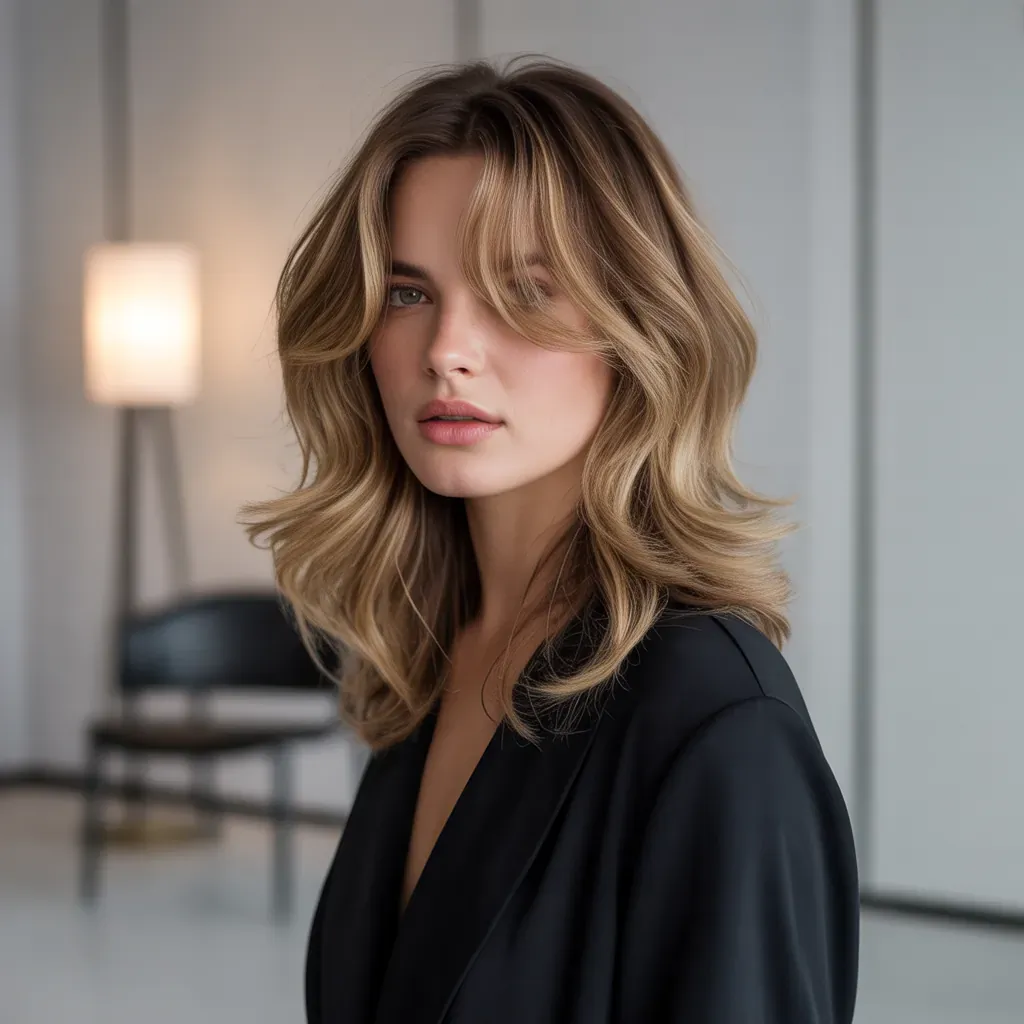 shoulder length haircuts with bangs