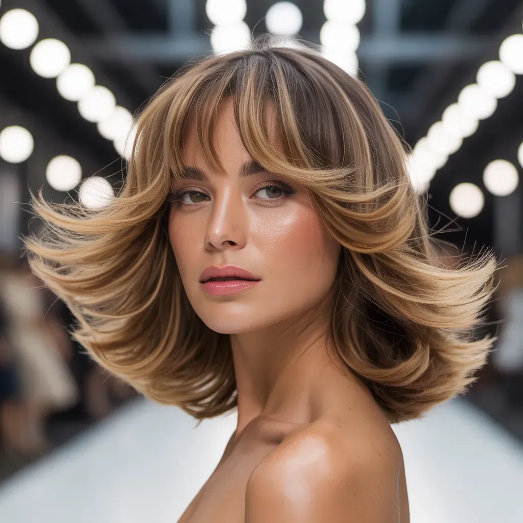 shoulder length haircuts with bangs