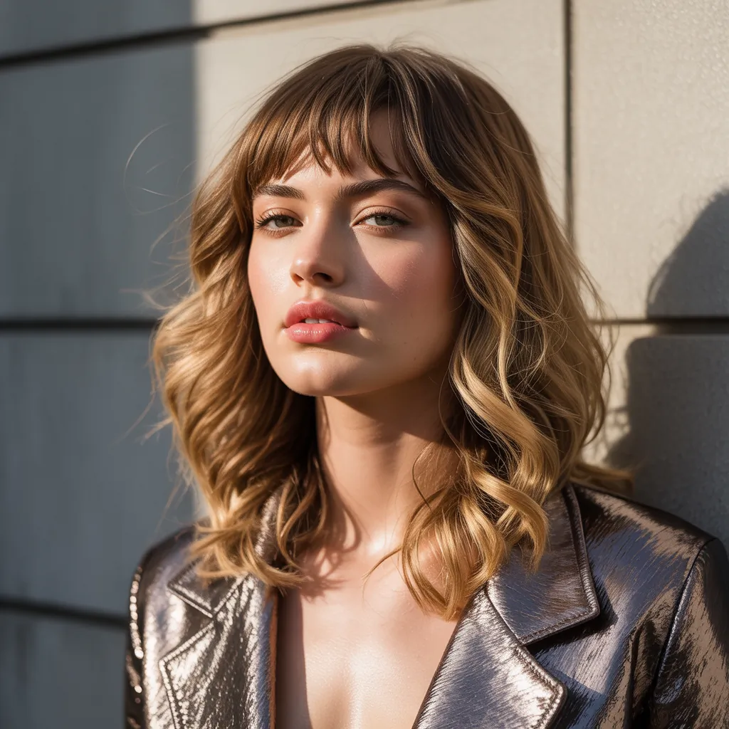 shoulder length haircuts with bangs