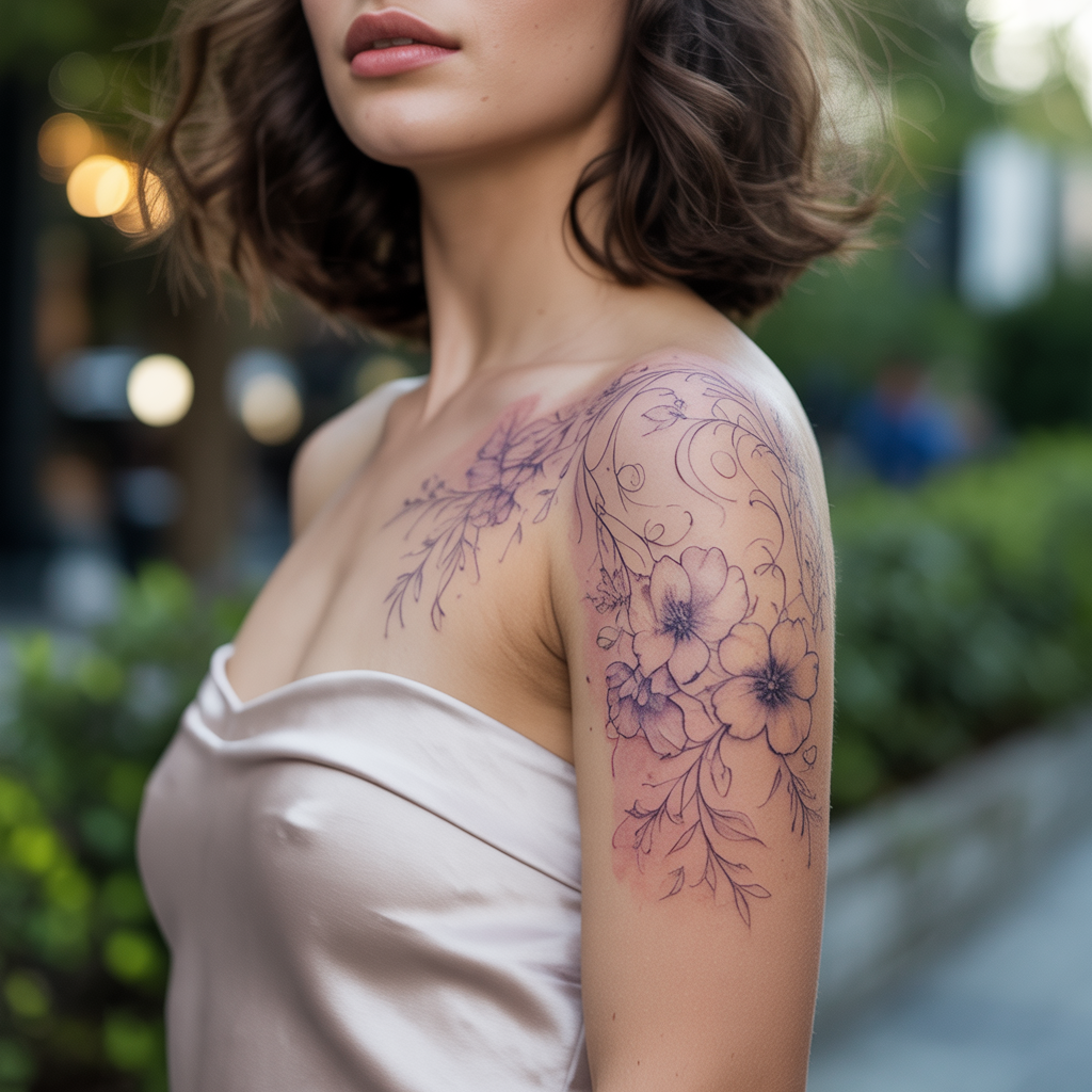 shoulder tattoos women
