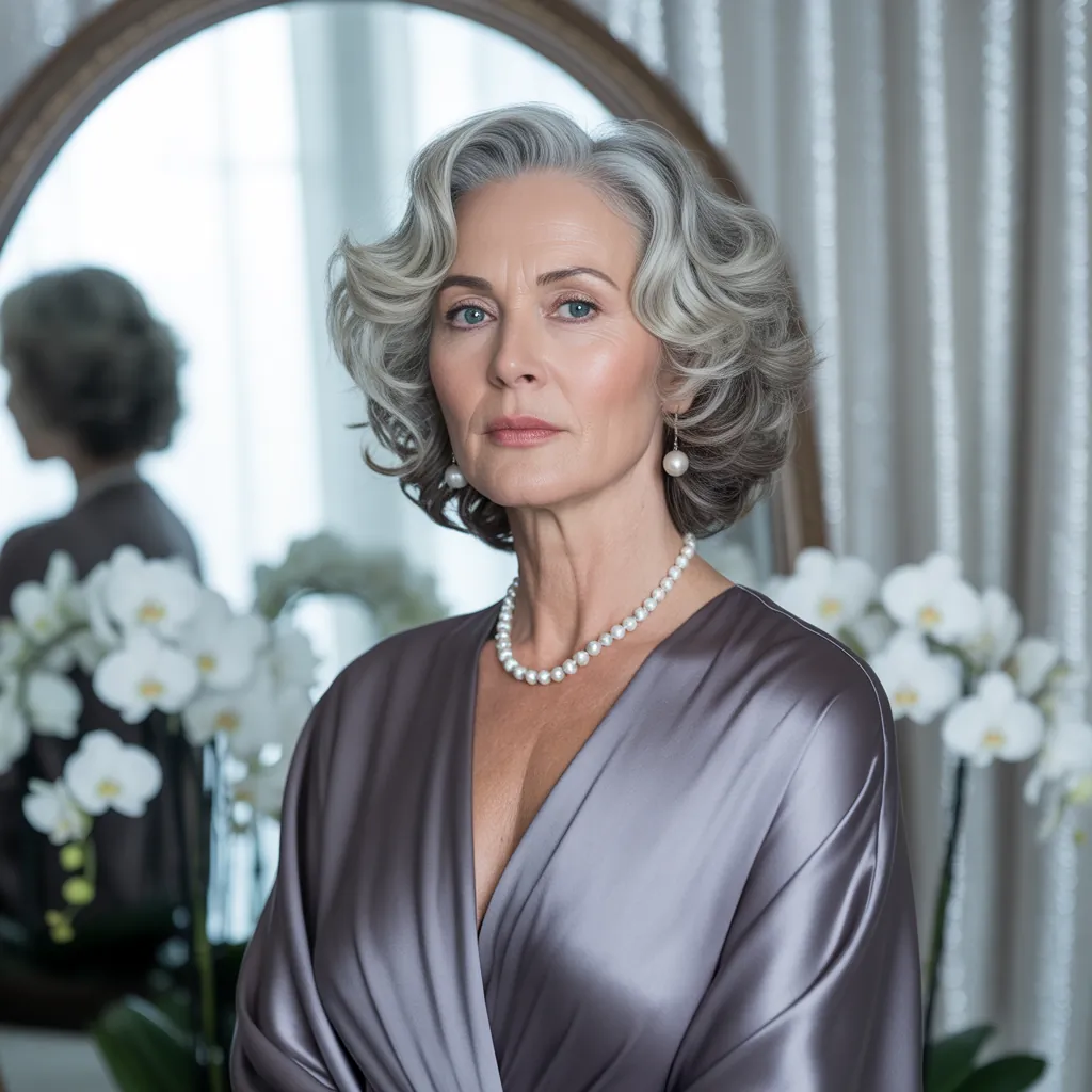 silver hair color ideas for women over 45