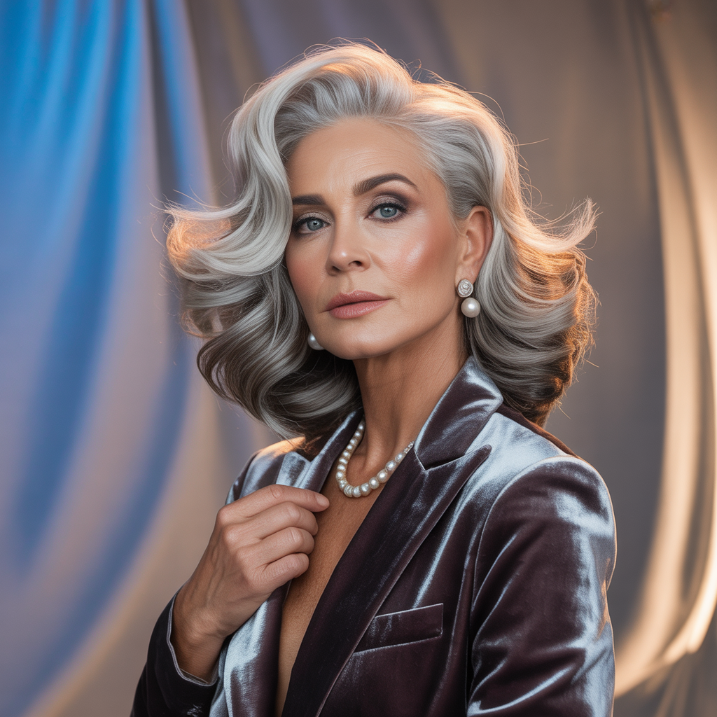 silver hair color ideas for women over 45