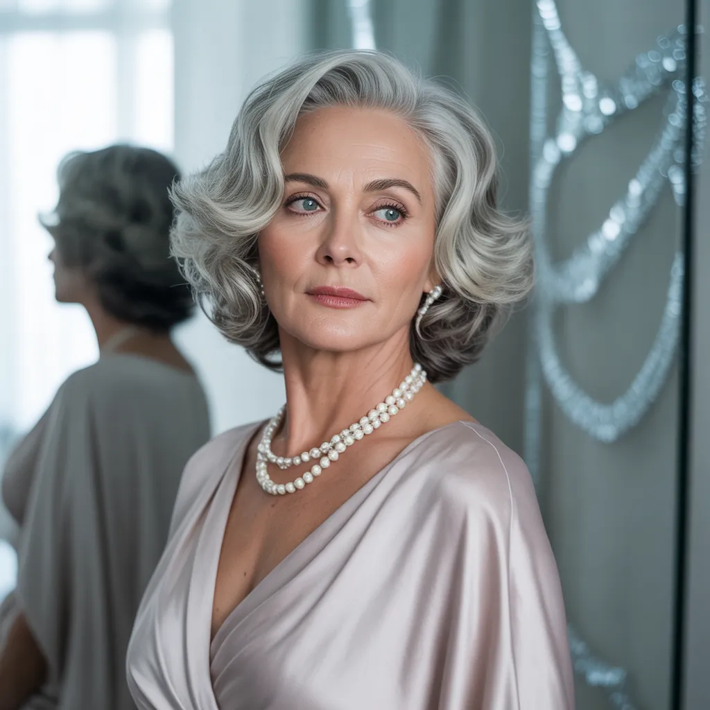 silver hair color ideas for women over 45