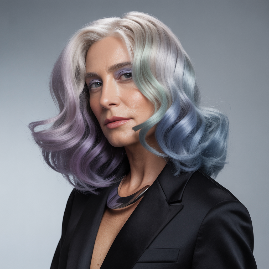 silver hair color ideas for women over 45