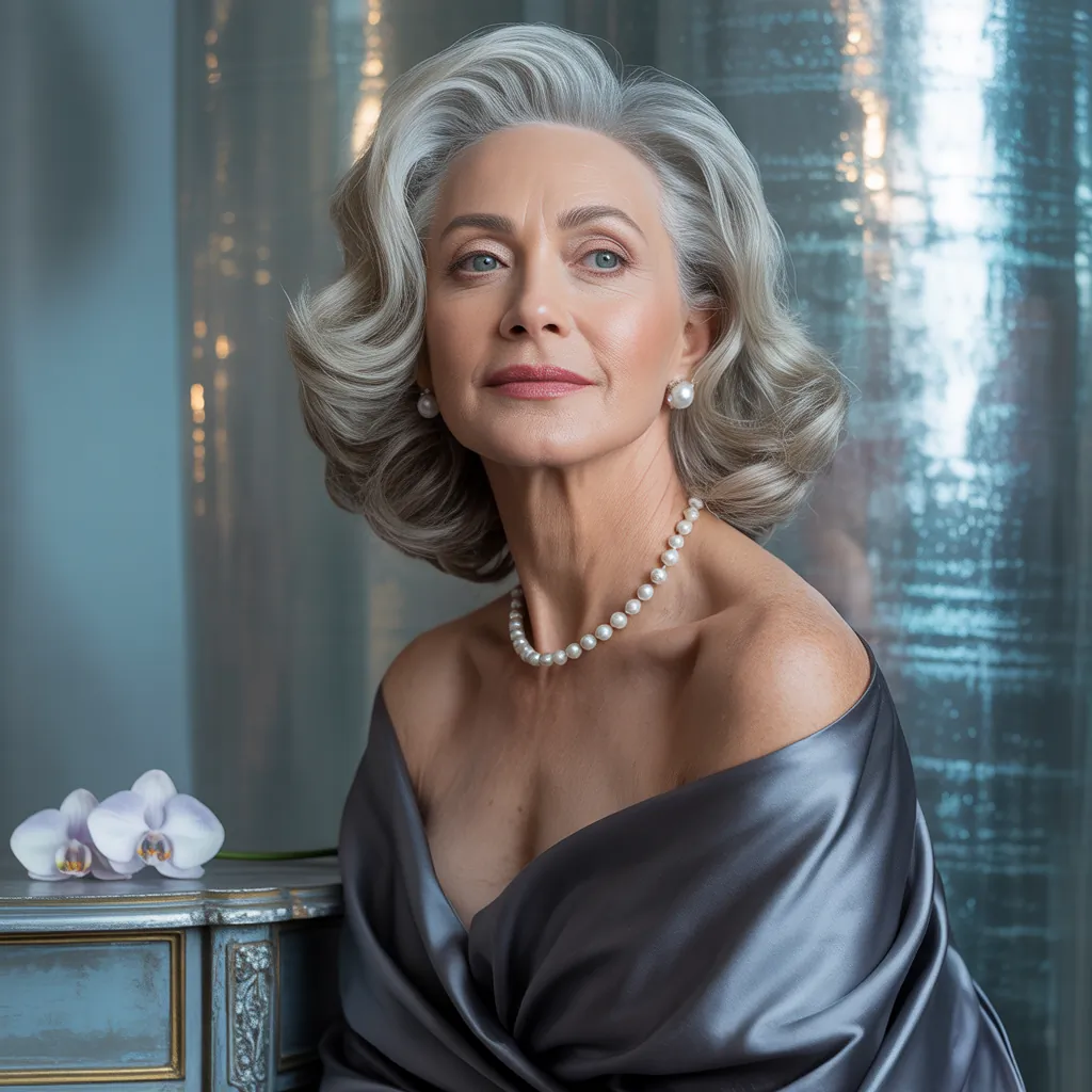 silver hair color ideas for women over 45