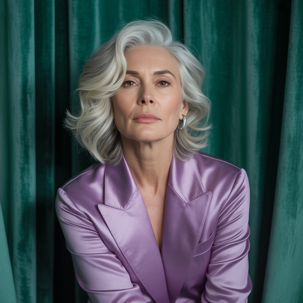 silver hair color ideas for women over 45