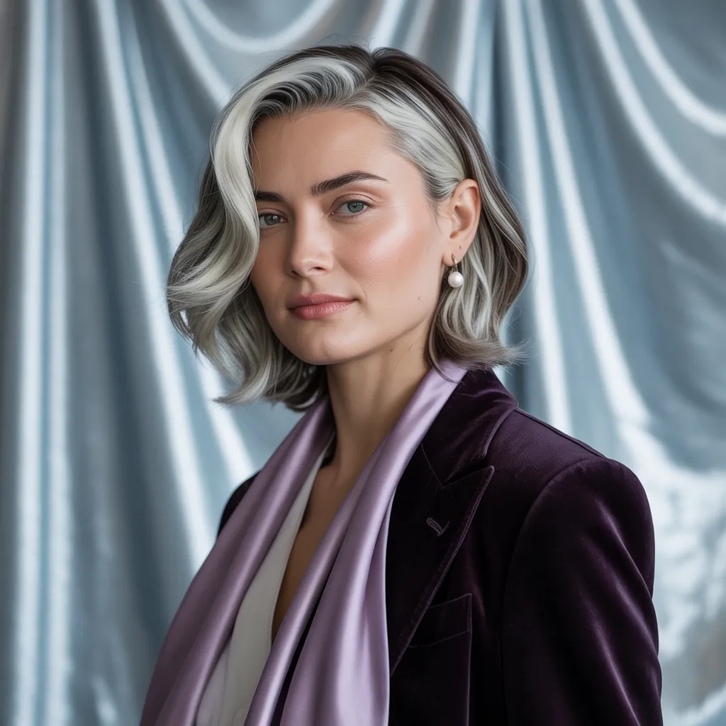 silver hair color ideas for women over 45