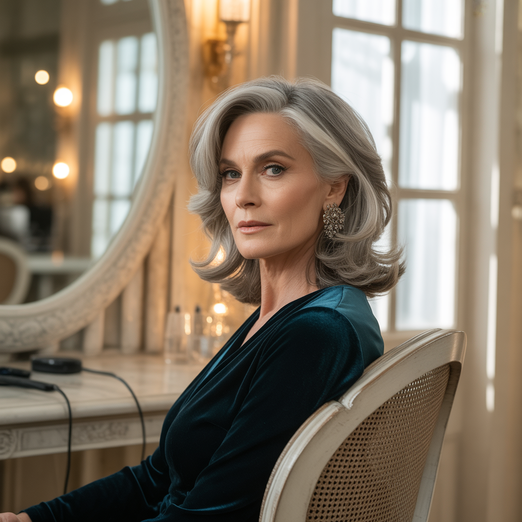 silver hair color ideas for women over 45