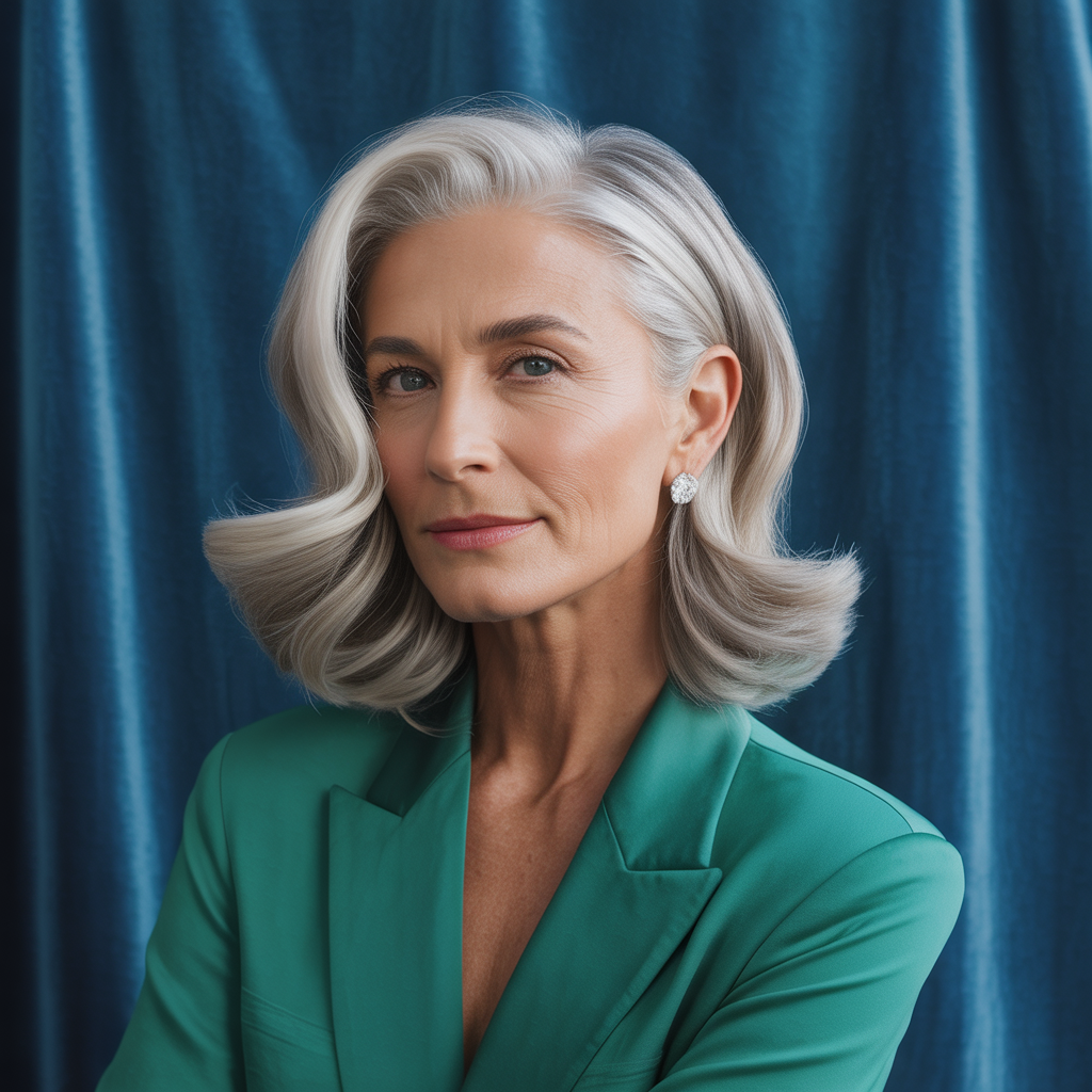 silver hair color ideas for women over 45