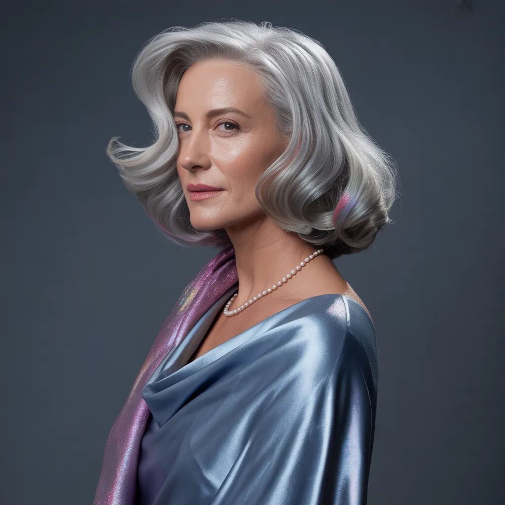 silver hair color ideas for women over 45