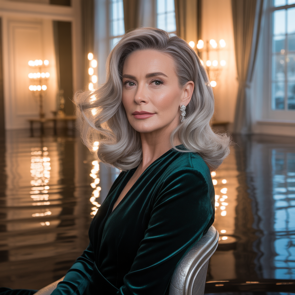 silver hair color ideas for women over 45