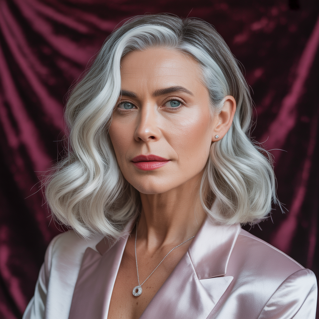 silver hair color ideas for women over 45