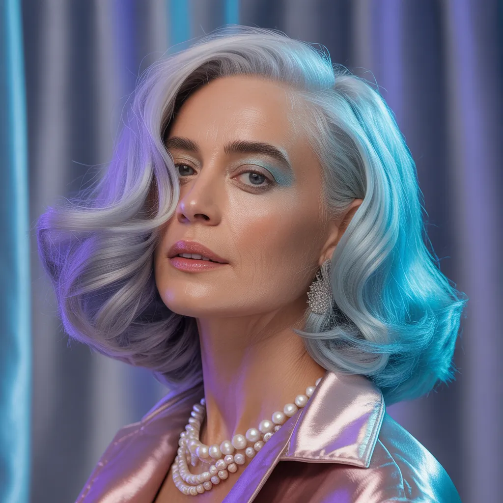 silver hair color ideas for women over 45