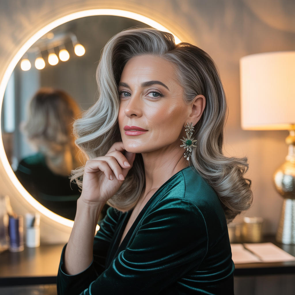 silver hair color ideas for women over 45