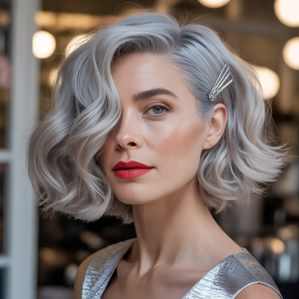 silver hair color ideas for women over 45