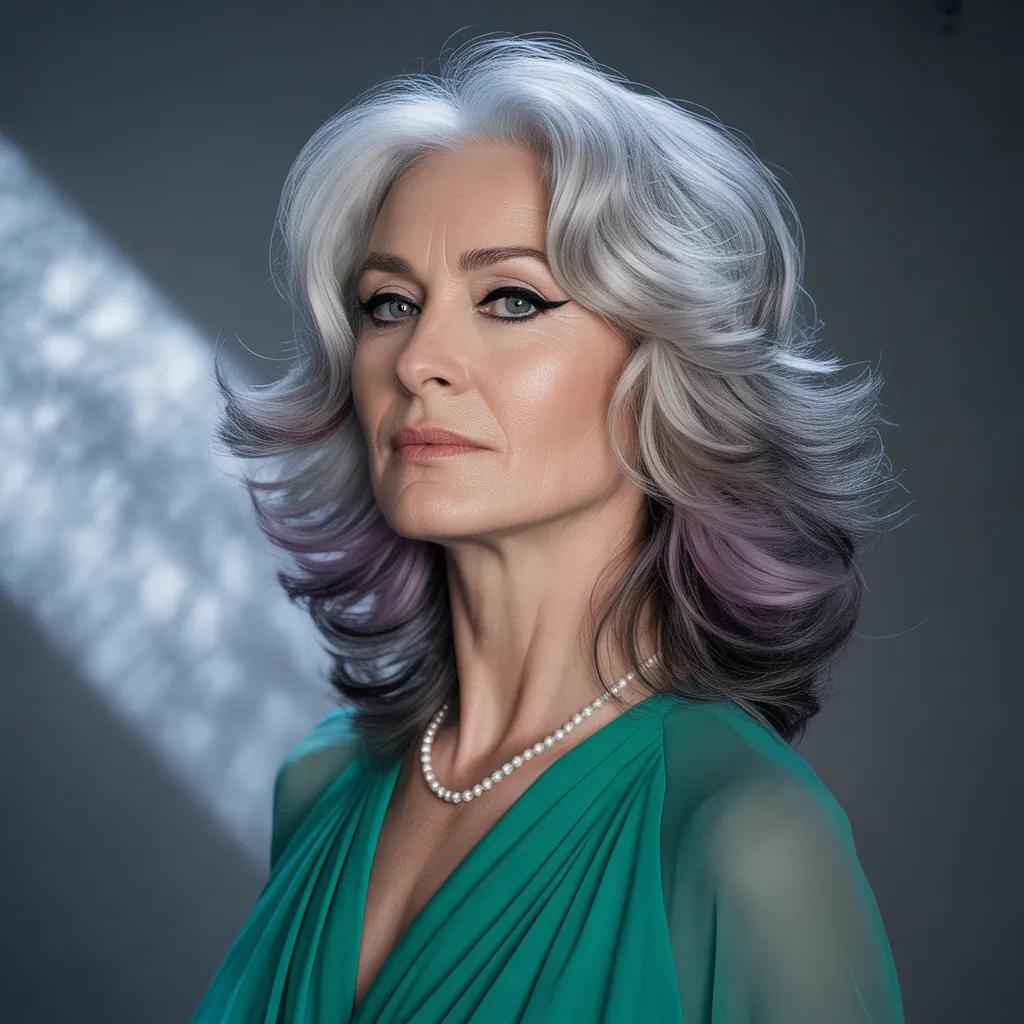 silver hair color ideas for women over 45