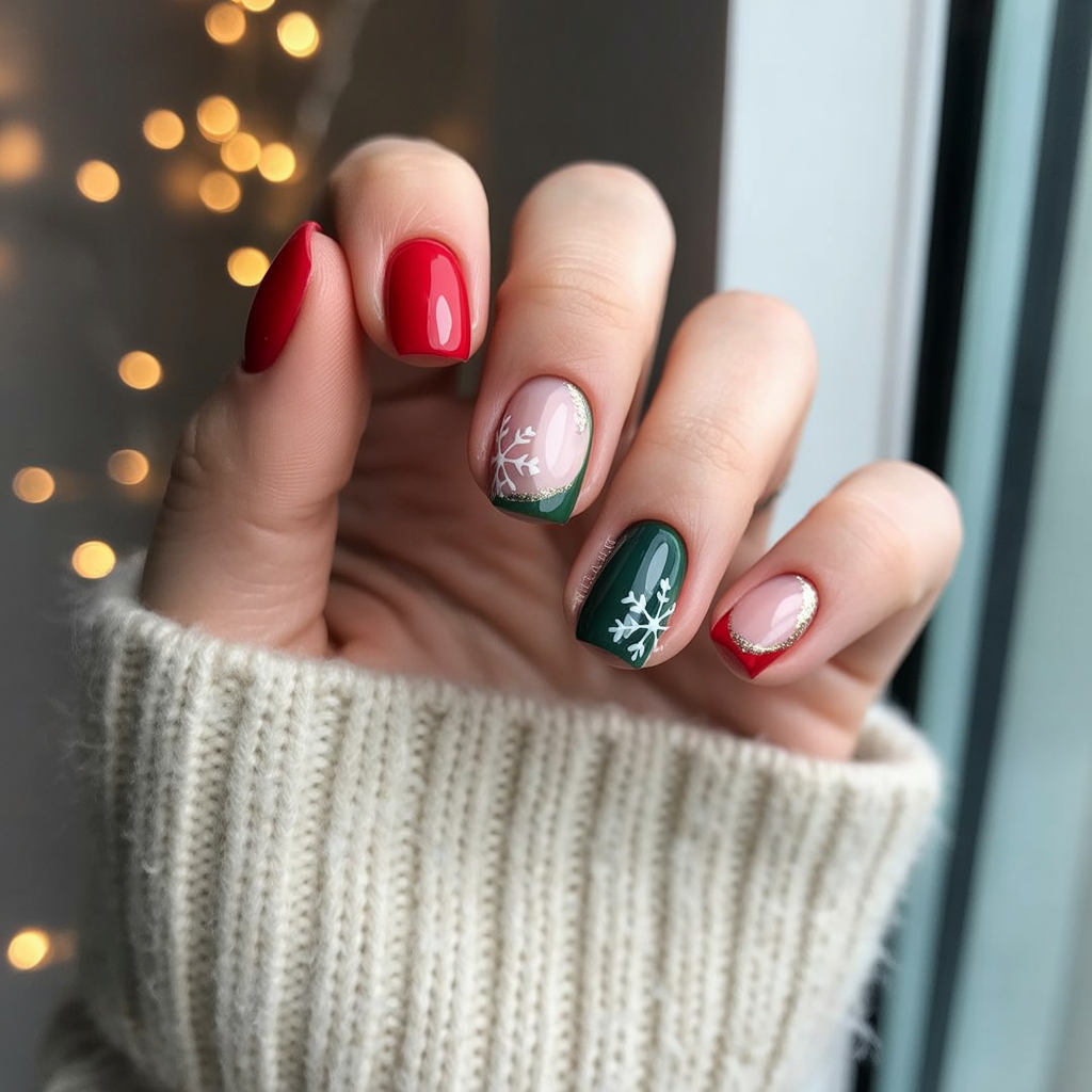 simple xmas nails