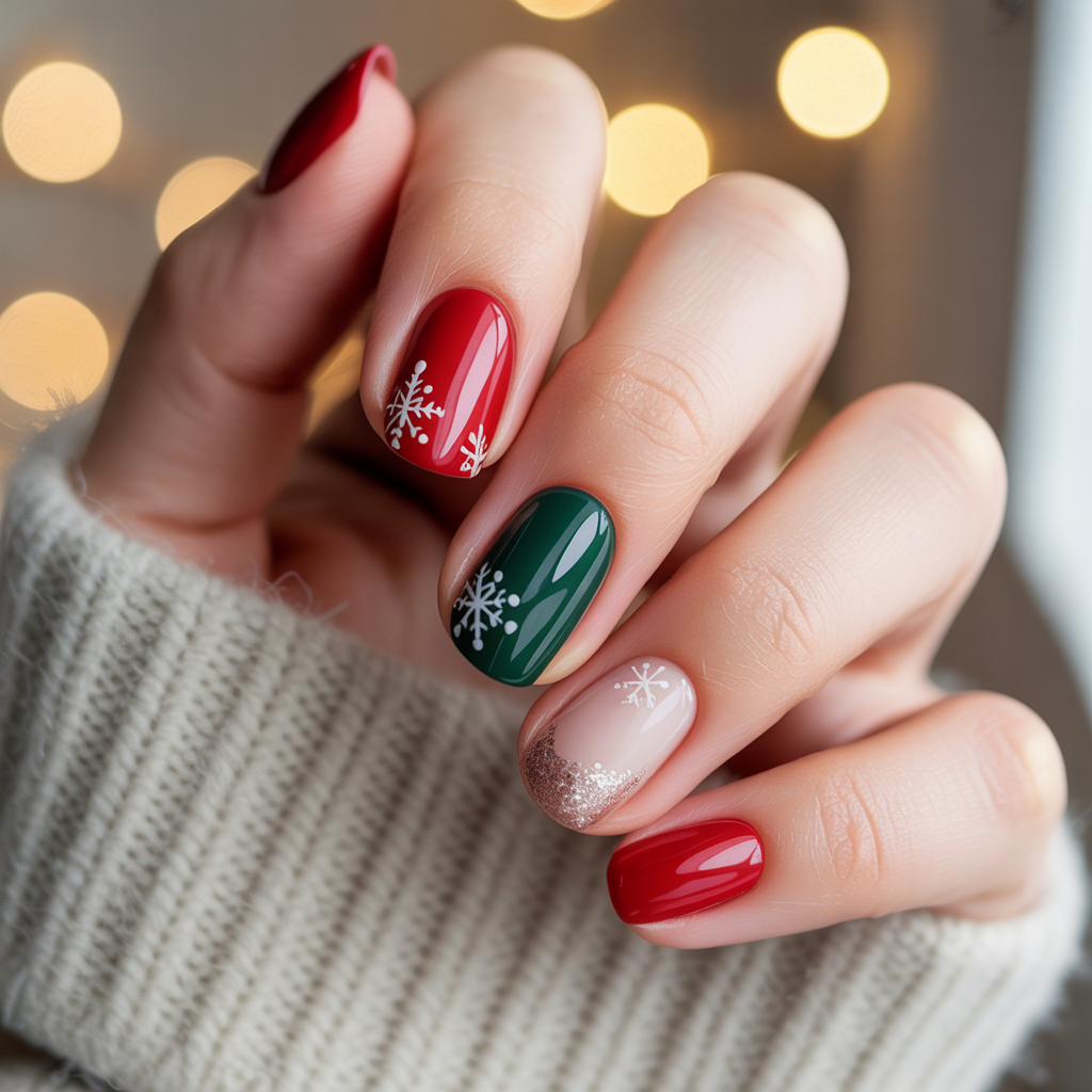 simple xmas nails
