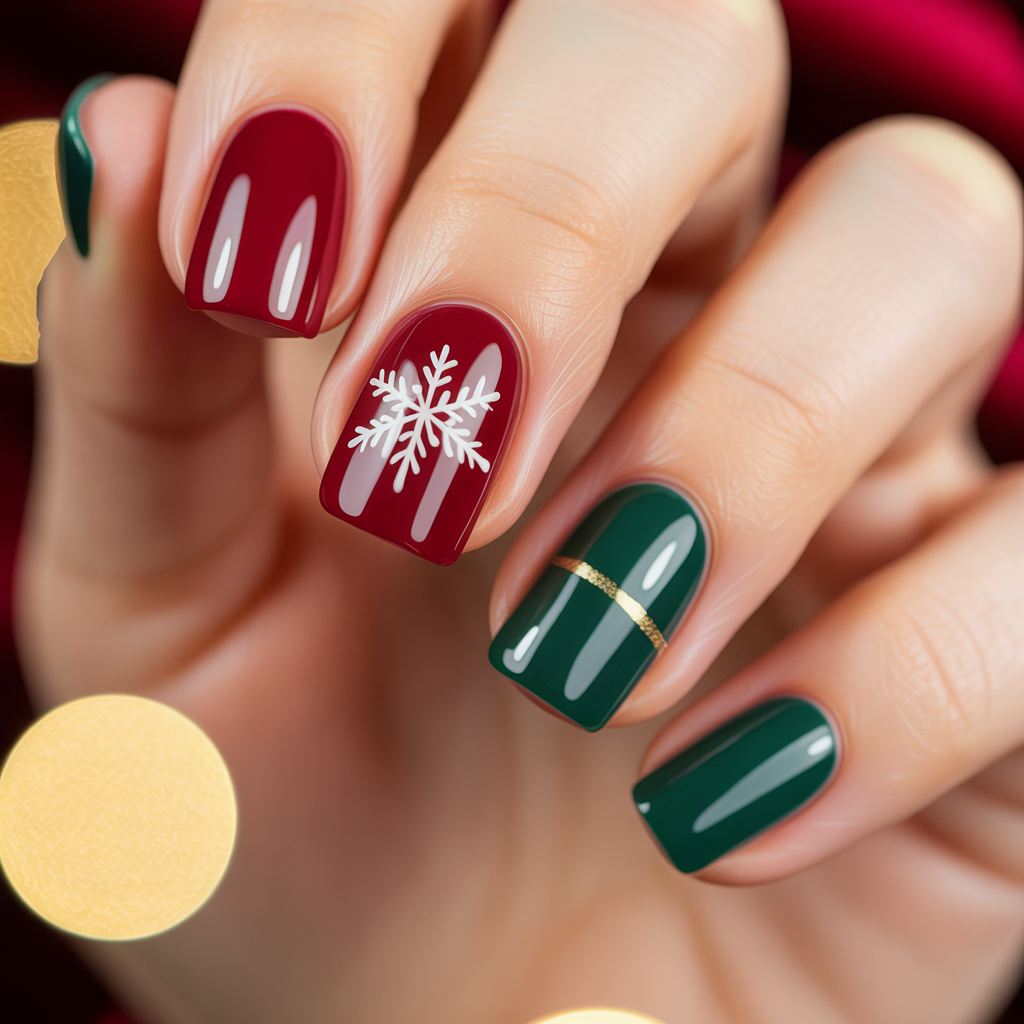 simple xmas nails