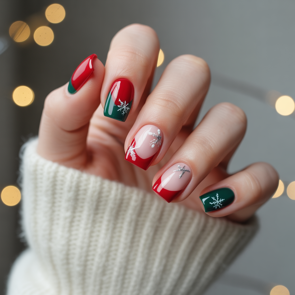 simple xmas nails