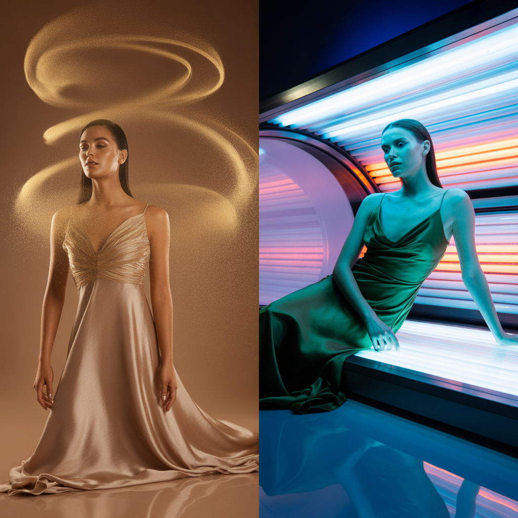 spray tan vs tanning bed