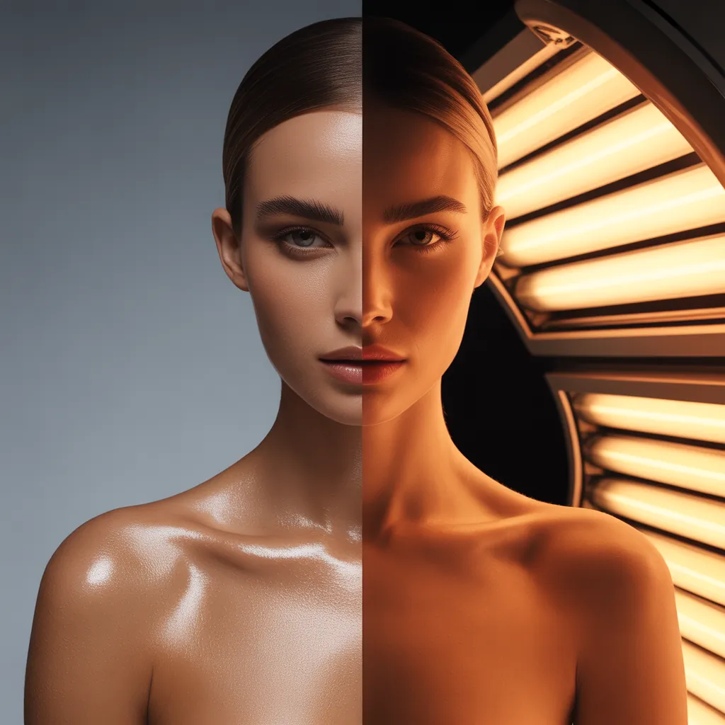 spray tan vs tanning bed
