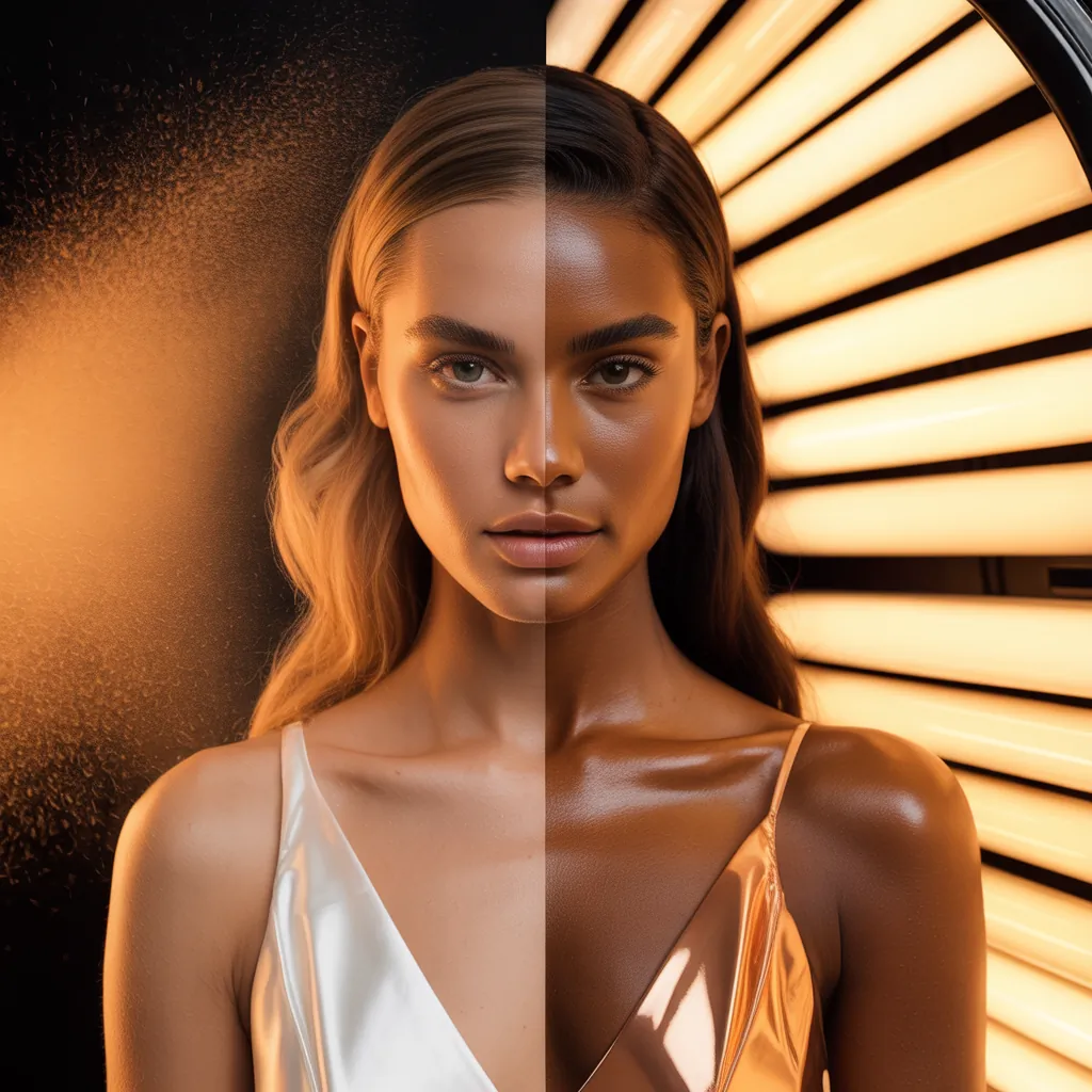 spray tan vs tanning bed