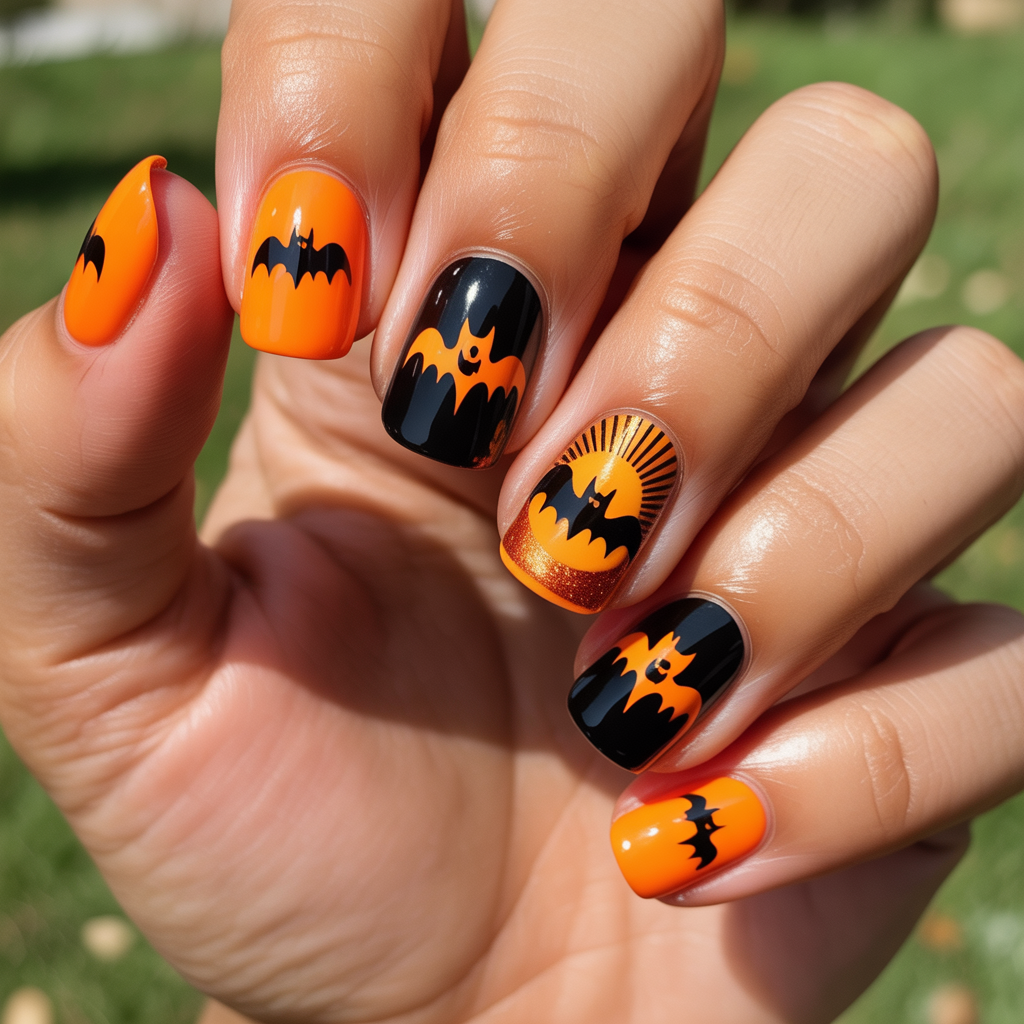 summer halloween nails
