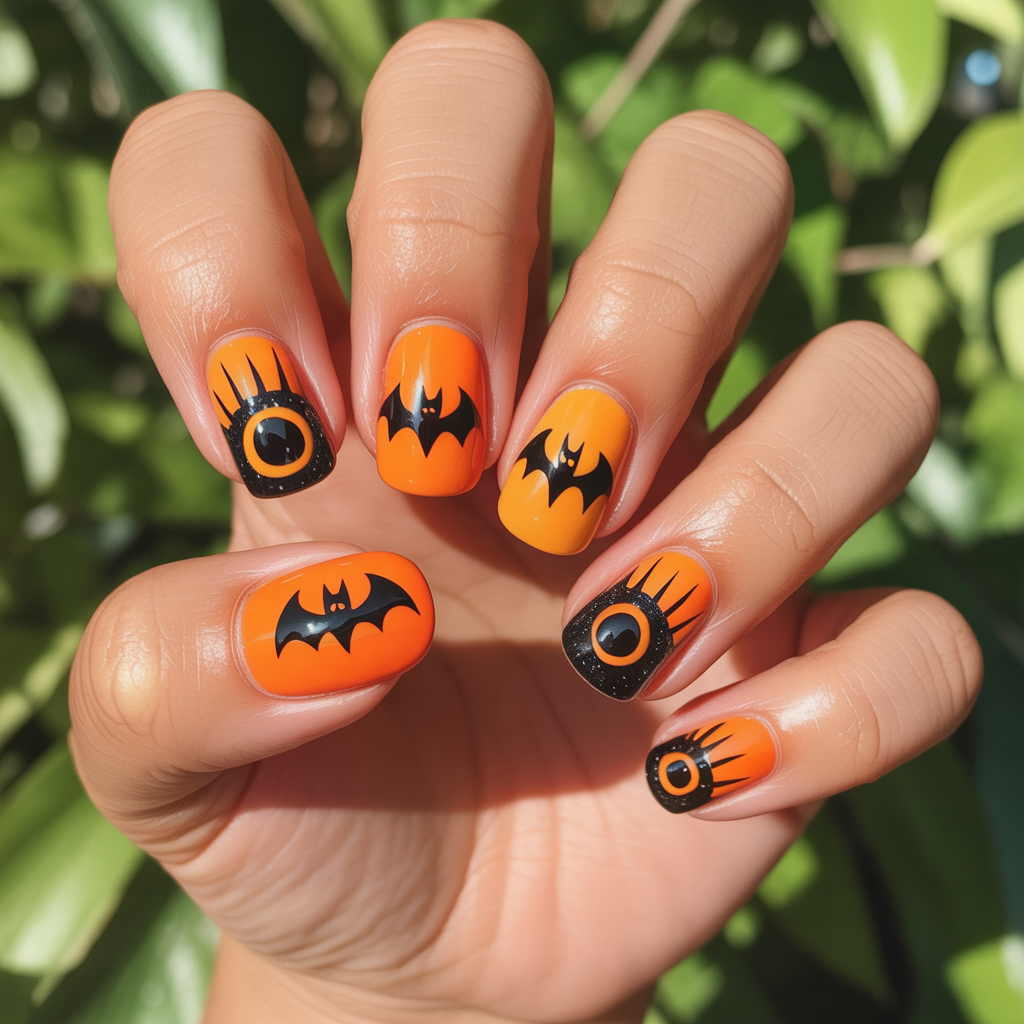 summer halloween nails