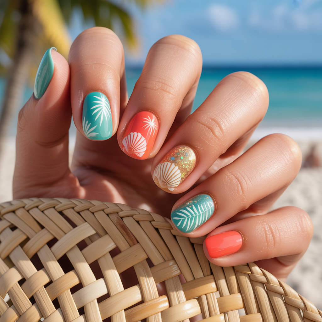 summer holiday nails