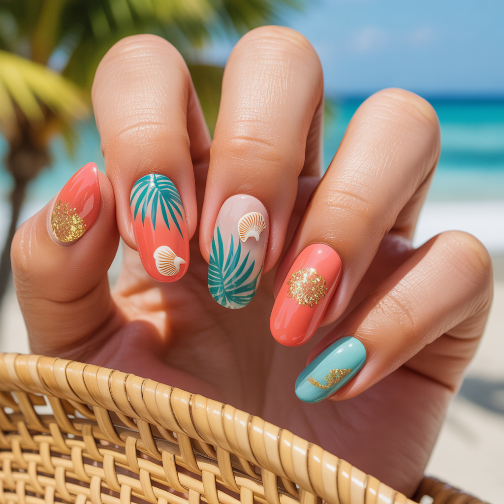 summer holiday nails