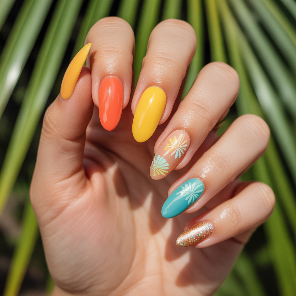 summer holiday nails