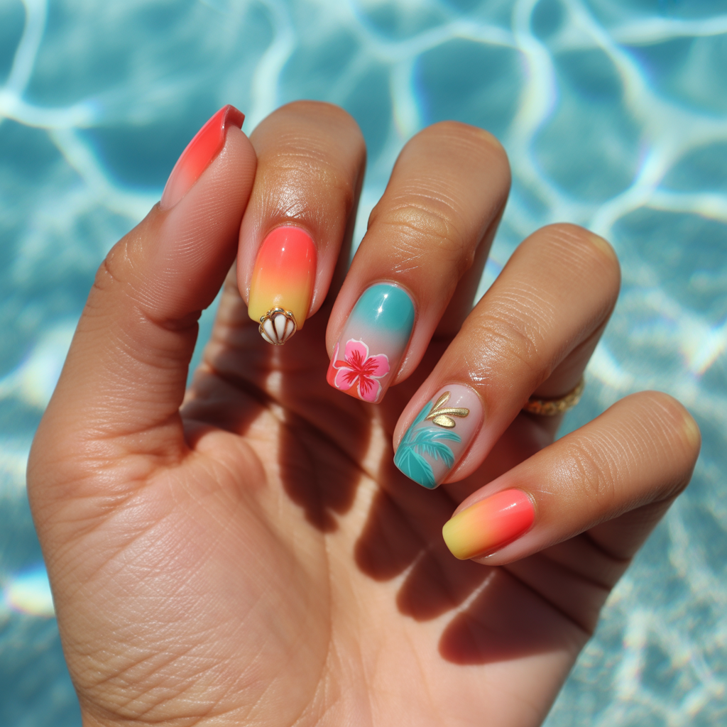 summer holiday nails