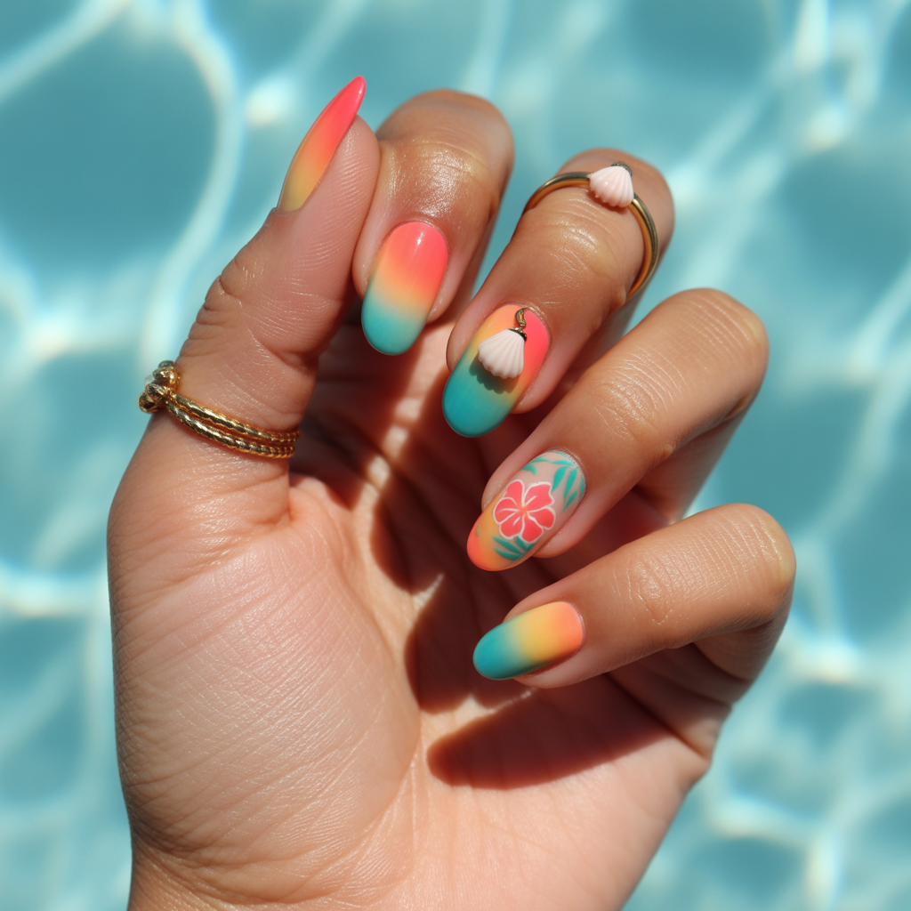 summer holiday nails