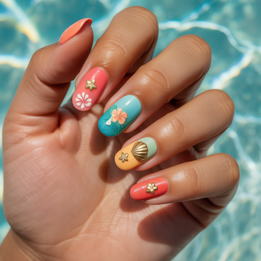 summer holiday nails