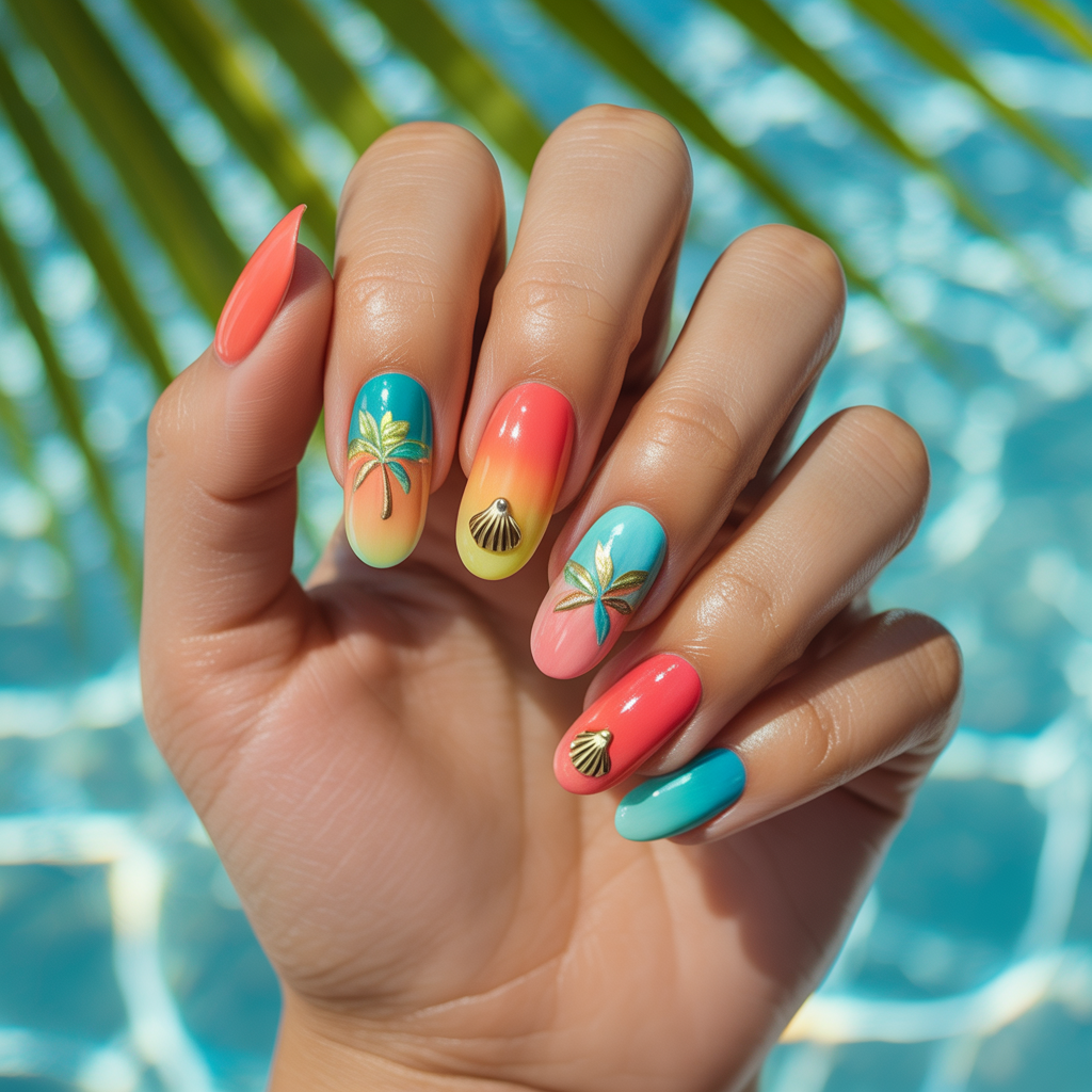 summer holiday nails
