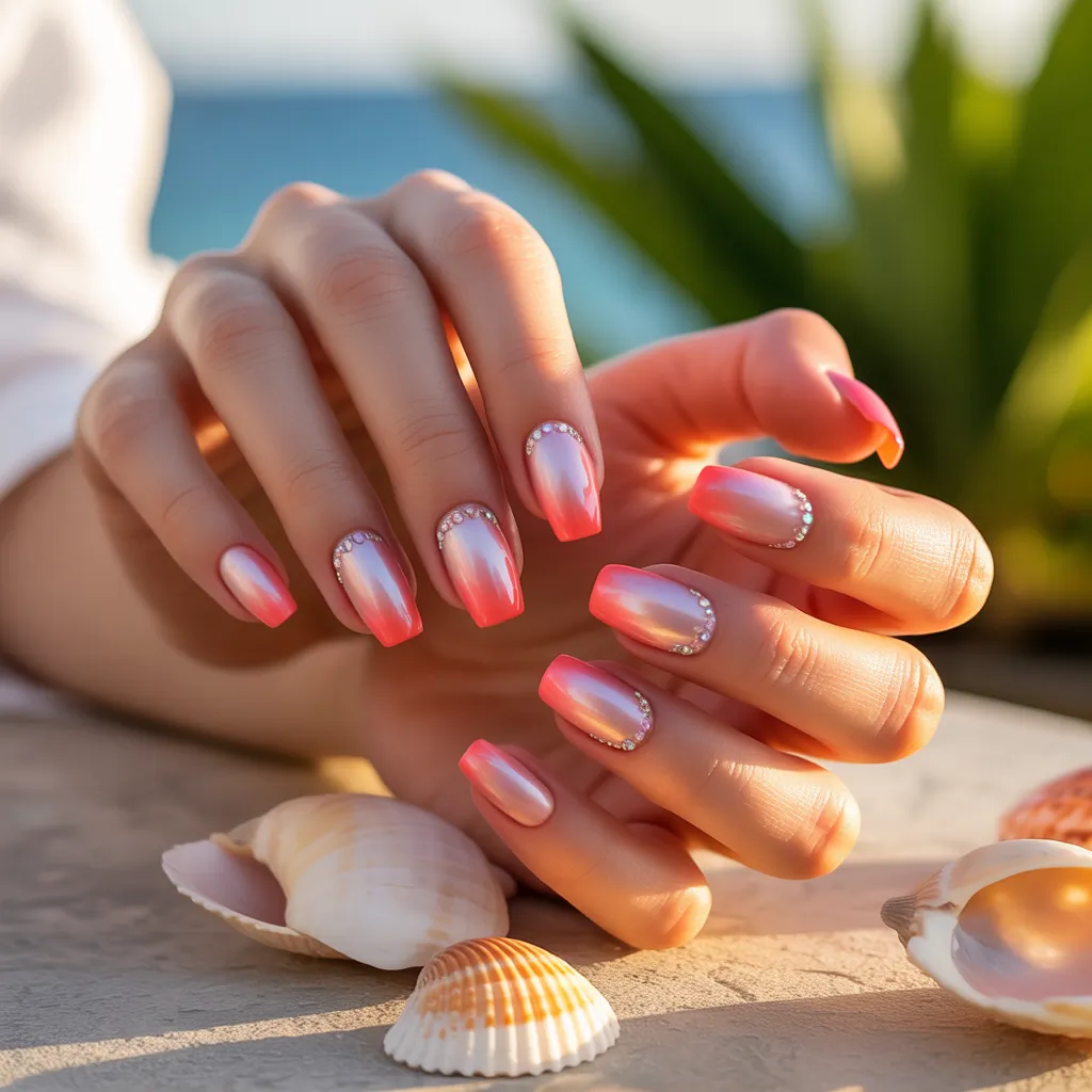 summer short coffin nails