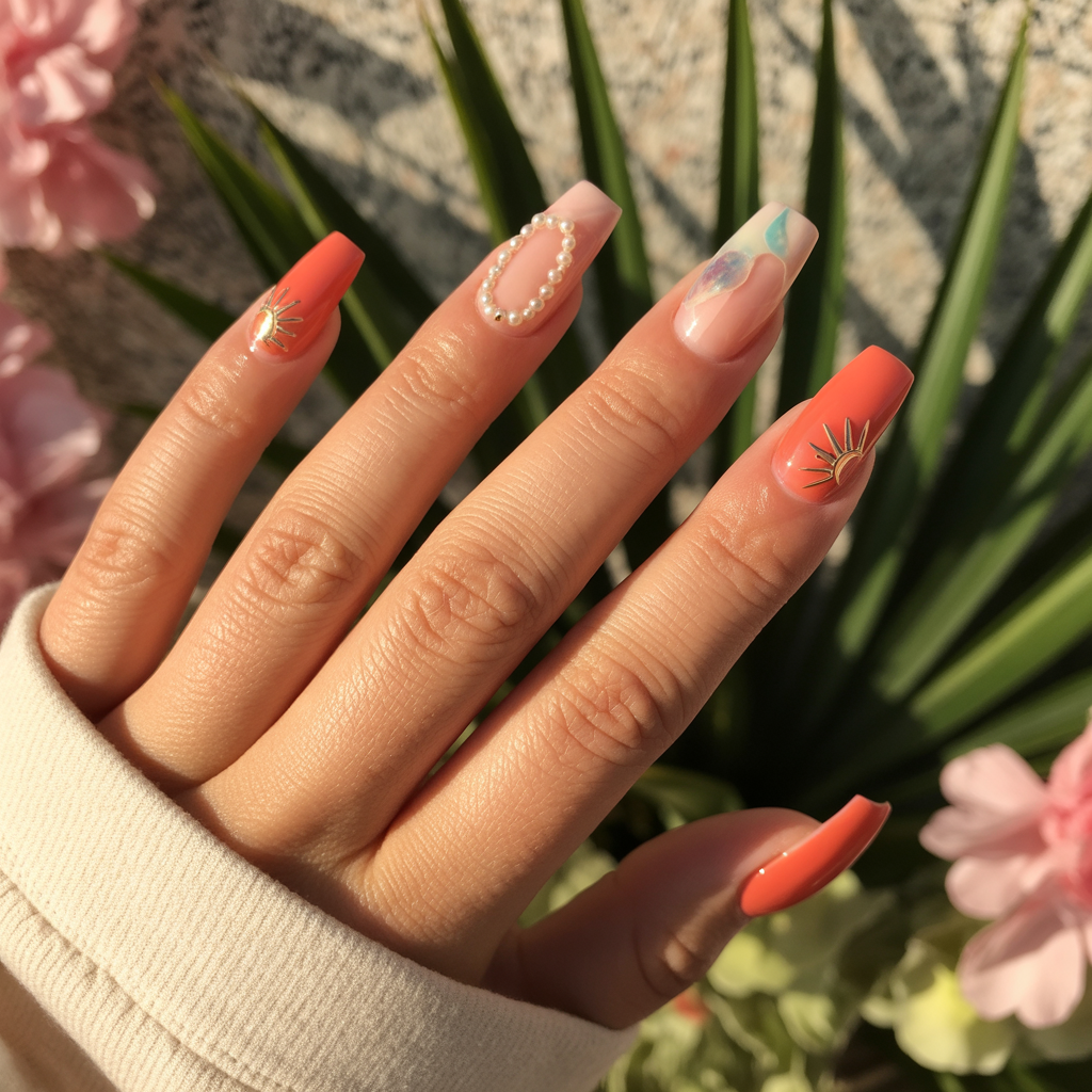 summer short coffin nails