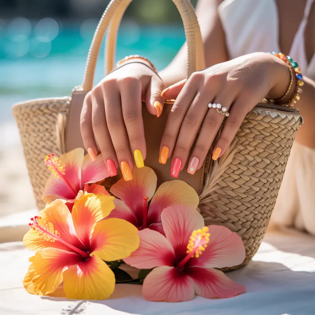 summer short coffin nails