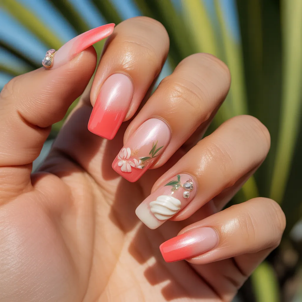 summer short coffin nails