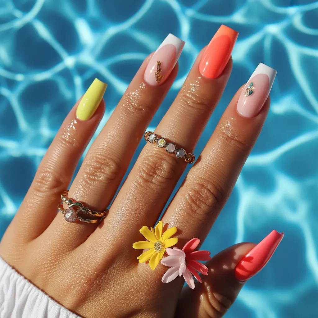 summer short coffin nails