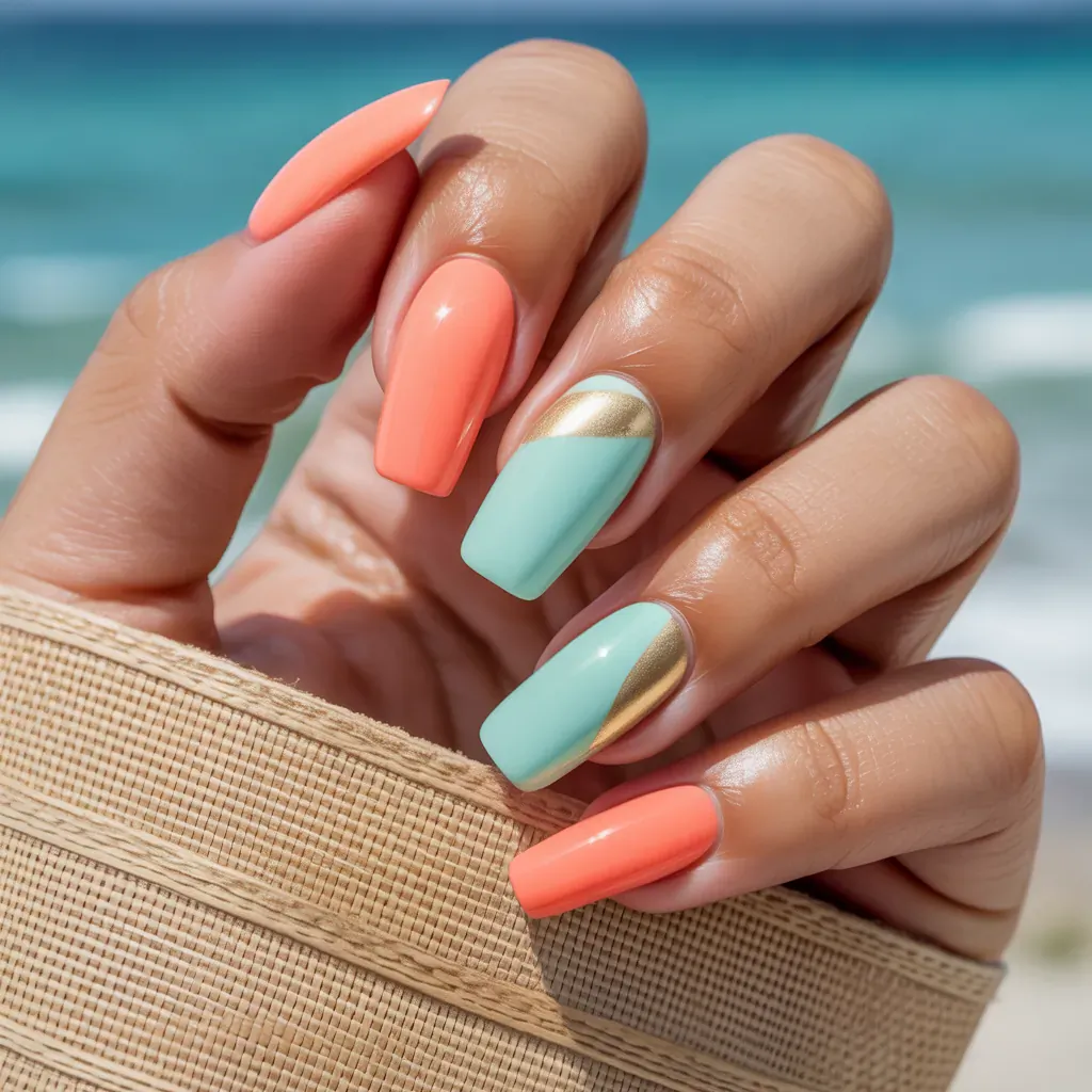 summer short coffin nails
