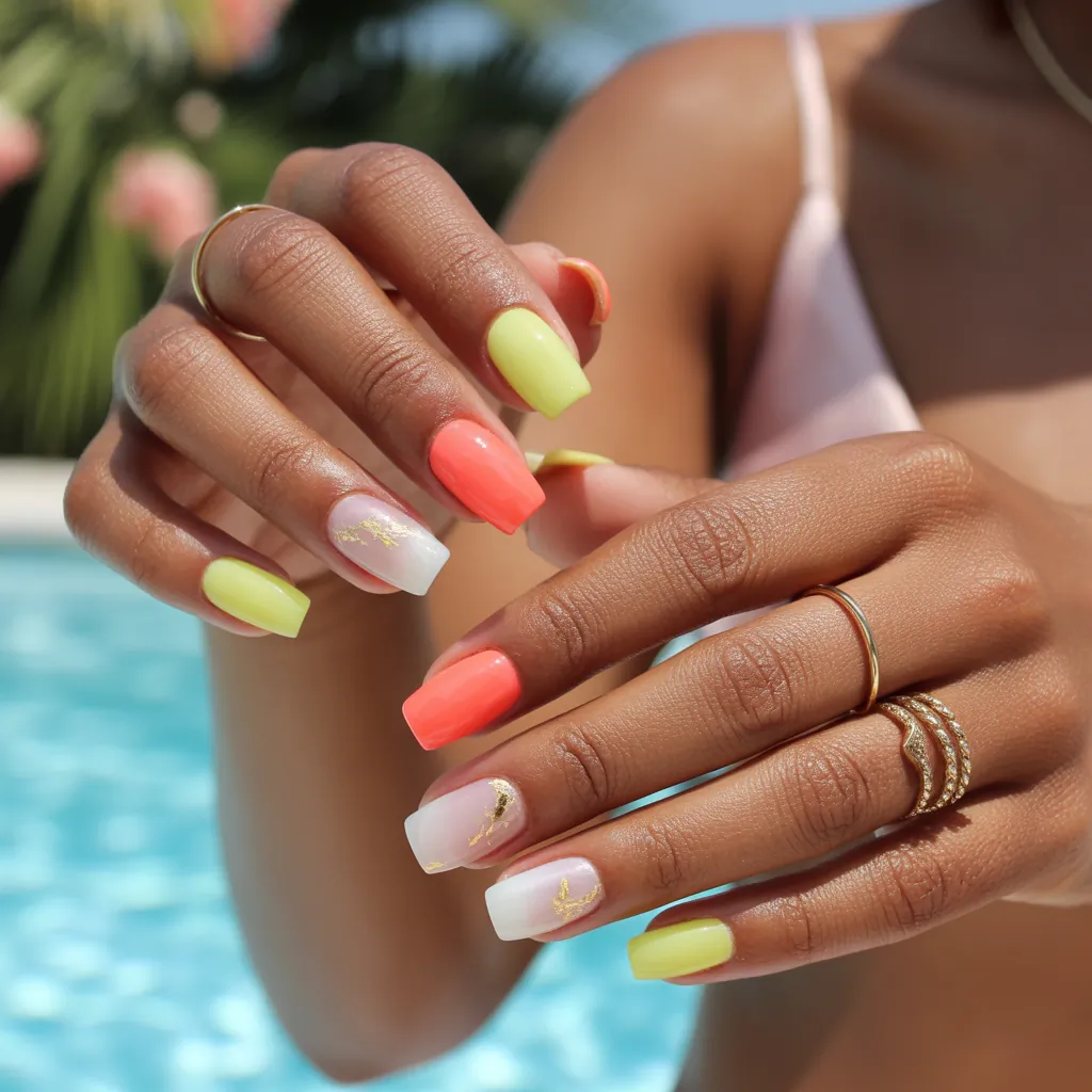 summer short coffin nails