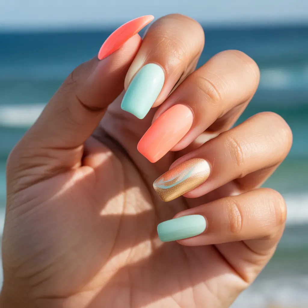 summer short coffin nails