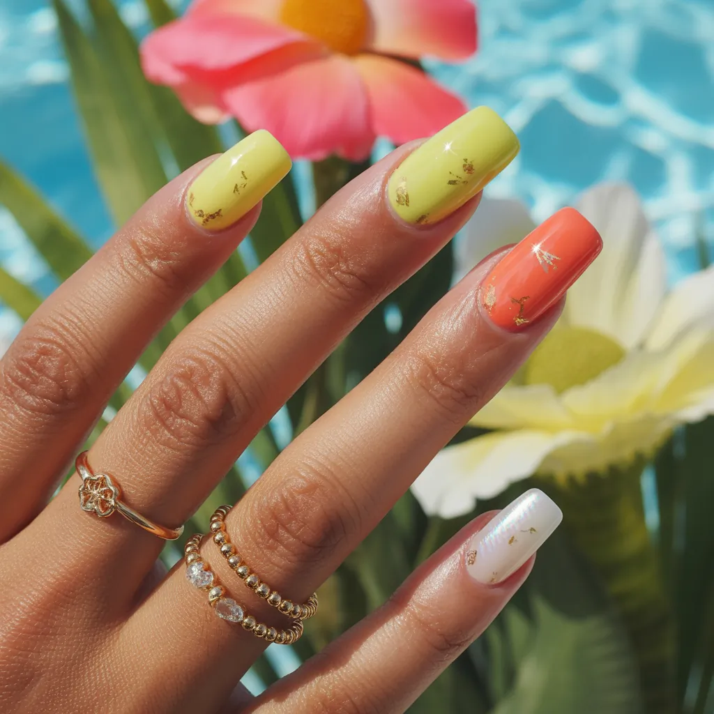 summer short coffin nails