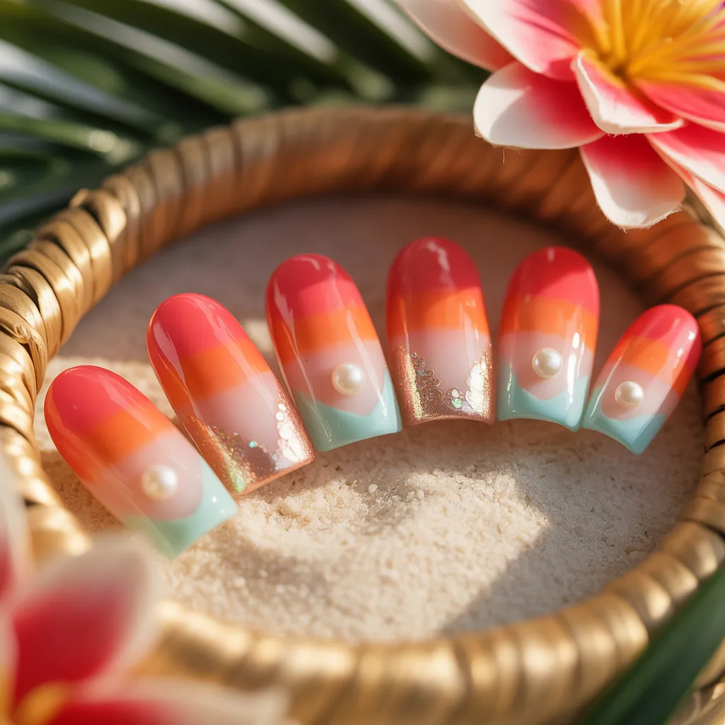 summer short coffin nails
