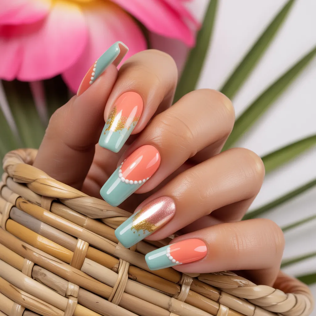 summer short coffin nails