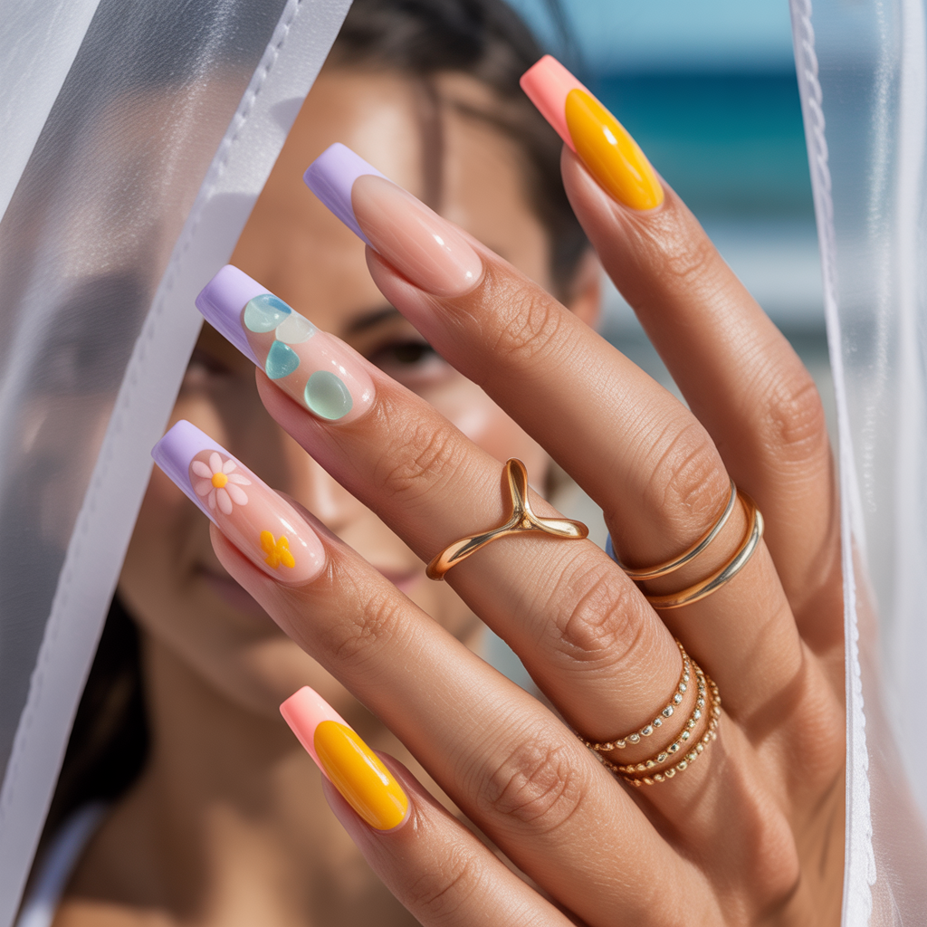 summer short coffin nails