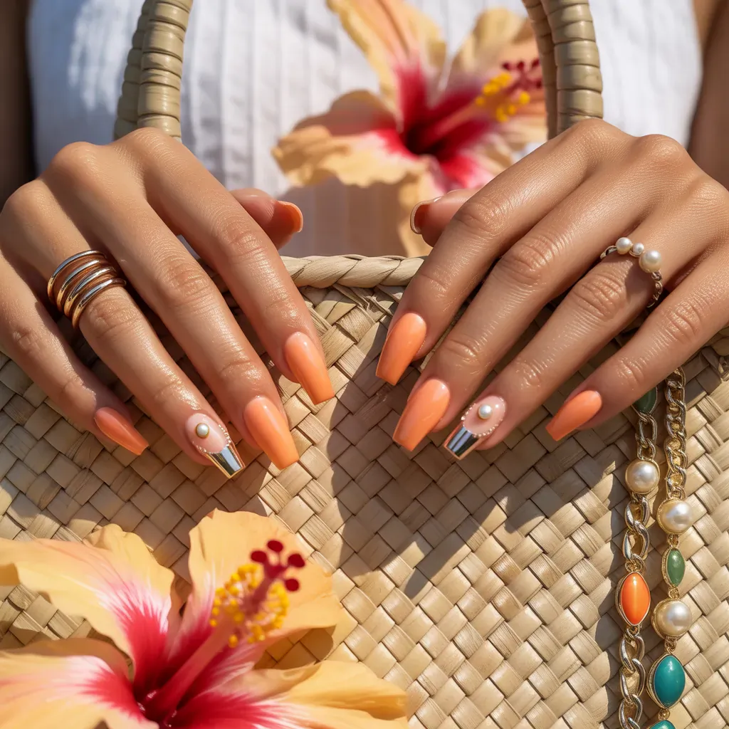 summer short coffin nails