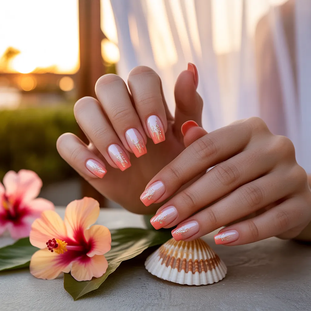 summer short coffin nails